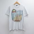 90s 半袖Tシャツ 船LAUDERDALE 霜降りグレー メンズL相当 | 古着