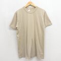 半袖Tシャツ 無地 ベージュ メンズL相当 | 古着