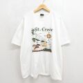 90s 半袖Tシャツ セントクロイ島 ホワイト メンズXL相当 | 古着