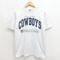 ラッセル 90s 半袖Tシャツ ダラスカウボーイズ グレー メンズM相当 | 古着