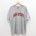チャンピオン 90s 半袖Tシャツ オハイオ グレー メンズXL相当 | 古着