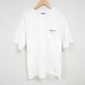 L★古着 リーボック REEBOK 半袖 ビンテージ Tシャツ メンズ 00年代 00s ワンポイントロゴ 胸ポケット付き コットン クルーネック 白 ホワイト 24jul31 中古