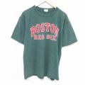 XL★古着 リー Lee 半袖 ビンテージ Tシャツ メンズ 00年代 00s MLB ボストンレッドソックス コットン クルーネック 濃緑 グリーン メジャーリーグ ベースボール 野球 25may27 中古