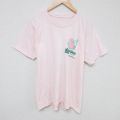 80s 半袖Tシャツ 鳥 ピンク L | 古着