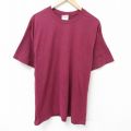 ヘインズ 00s 半袖Tシャツ バーガンディ XL | 古着