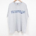 ヘインズ 00s 半袖Tシャツ ハイビスカス グレー XL | 古着