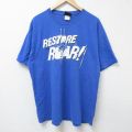 XL★古着 リーボック REEBOK 半袖 ビンテージ Tシャツ メンズ 00年代 00s ROAR 大きいサイズ コットン クルーネック 青 ブルー 25jun12 中古