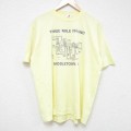 80s 半袖Tシャツ 機械図 イエロー XL | 古着