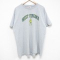 フルーツオブザルーム 00s 半袖Tシャツ ウエストバージニア グレー XL | 古着