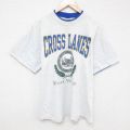 SIGNAL 90s 半袖Tシャツ CROSS グレー L | 古着