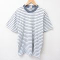 ベーシックエディションズ 90s 半袖Tシャツ ボーダー グレー L | 古着