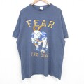 FEAR 00s 半袖Tシャツ 霜降り ネイビー XL | 古着