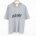 XL★古着 半袖 ビンテージ Tシャツ メンズ 00年代 00s ミリタリー アーミー ARMY リフレクター 大きいサイズ コットン クルーネック USA製 グレー 霜降り 25jul02 中古