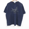 ヘインズ 00s 半袖Tシャツ 鳥 ネイビー XL | 古着
