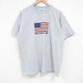 グレー霜降り星条旗 半袖Tシャツ L | 古着