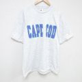 XL★古着 リー Lee 半袖 ビンテージ Tシャツ メンズ 90年代 90s ケープコッド 大きいサイズ クルーネック USA製 薄グレー 霜降り 【spe】 25jul07 中古