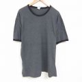 XL★古着 オールドネイビー 半袖 ビンテージ Tシャツ メンズ 00年代 00s 無地 大きいサイズ コットン クルーネック グレー 霜降り リンガー 25jul08 中古