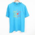 90s 半袖Tシャツ ペンタグラム ライトブルー XL | 古着