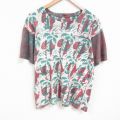 XL★古着 半袖 ビンテージ Tシャツ メンズ 80年代 80s ヤシの木 総柄 大きいサイズ クルーネック エンジ他 【spe】 25jul08 中古