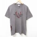 L★古着 半袖 ビンテージ Tシャツ メンズ 00年代 00s VALLEY コットン クルーネック 濃グレー 25jul10 中古