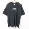 XL★古着 半袖 ビンテージ Tシャツ メンズ 00年代 00s アラスカ 刺繍 大きいサイズ コットン クルーネック 黒 ブラック 25jul10 中古