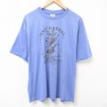 XL★古着 ジャージーズ 半袖 ビンテージ Tシャツ メンズ 00年代 00s MAC クルーネック 水色 25jul10 中古