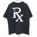 XL★古着 チャンピオン champion 半袖 ビンテージ Tシャツ メンズ 00年代 00s RX コットン クルーネック 黒 ブラック 25jul10 中古