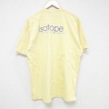 XL★古着 ヘインズ Hanes 半袖 ビンテージ Tシャツ メンズ 00年代 00s isotopeコットン クルーネック 黄 イエロー 25jul10 中古