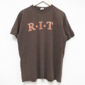 L★古着 半袖 ビンテージ Tシャツ メンズ 00年代 00s RIT コットン クルーネック 茶 ブラウン 25jul10 中古