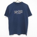 サンディエゴ 00s 半袖Tシャツ 刺繍 ネイビー M | 古着