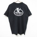 XL★古着 フルーツオブザルーム 半袖 ビンテージ Tシャツ メンズ 90年代 90s シカ コットン クルーネック カナダ製 黒 ブラック 25jul11 中古