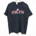L★古着 半袖 ビンテージ Tシャツ メンズ 00年代 00s ユタ コットン クルーネック 黒 ブラック 25jul11 中古