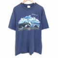 ヘインズ 00s 半袖Tシャツ 灯台 ネイビー XL | 古着