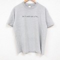 ヘインズ 00s 半袖Tシャツ メッセージ グレー M | 古着