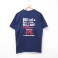 フルーツオブザルーム 00s 半袖Tシャツ メッセージ ネイビー L | 古着