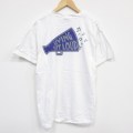 L★古着 ヘインズ Hanes 半袖 ビンテージ Tシャツ メンズ 00年代 00s メガホン コットン クルーネック 白 ホワイト 25aug07 中古