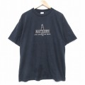 90s 半袖Tシャツ 灯台刺繍 ブラック XL | 古着