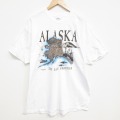 XL★古着 ヘインズ Hanes 半袖 ビンテージ Tシャツ メンズ 00年代 00s アラスカ コットン クルーネック 白 ホワイト 25aug07 中古