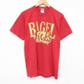 L★古着 フルーツオブザルーム 半袖 ビンテージ Tシャツ メンズ 00年代 00s ベーグル ダスキンドーナツ クルーネック 赤 レッド 25aug08 中古