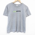 M★古着 ナイキ NIKE 半袖 ビンテージ Tシャツ メンズ 90年代 90s ワンポイントロゴ クルーネック USA製 グレー 霜降り 【spe】 25aug08 中古