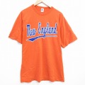 ラッセル 00s 半袖Tシャツ ニューイングランド オレンジ XL | 古着