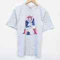 M★古着 フルーツオブザルーム 半袖 ビンテージ Tシャツ メンズ 00年代 00s フットボール コットン クルーネック グレー 霜降り 25aug09 中古