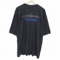 XL★古着 半袖 ビンテージ Tシャツ メンズ 00年代 00s ADAMS 大きいサイズ クルーネック USA製 黒 ブラック 25aug09 中古