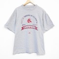 XL★古着 マジェスティック 半袖 ビンテージ Tシャツ メンズ 00年代 00s MLB ボストンレッドソックス クルーネック グレー 霜降り メジャーリーグ ベースボール 野球 25aug09 中古
