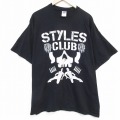 XL★古着 半袖 ビンテージ Tシャツ メンズ 00年代 00s スタイルズ 大きいサイズ コットン クルーネック 黒 ブラック 25aug09 中古