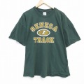 XL★古着 ジャージーズ 半袖 ビンテージ Tシャツ メンズ 00年代 00s ウィングフット 大きいサイズ コットン クルーネック 濃緑 グリーン 25aug09 中古