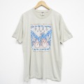 【20%OFF】XL★古着フルーツオブザルーム 半袖 ビンテージ Tシャツ メンズ 90年代 90s カンザス 企業広告 クルーネック USA製 ベージュ カーキ 25aug12 中古