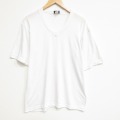 L★古着 半袖 ビンテージ Tシャツ メンズ 90年代 90s 無地 コットン Vネック USA製 白 ホワイト 25aug12 中古