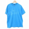 L★古着 半袖 ビンテージ Tシャツ メンズ 90年代 90s ミリタリー USエアフォース コットン クルーネック USA製 水色 25aug12 中古