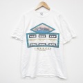 L★古着 ジャージーズ 半袖 ビンテージ Tシャツ メンズ 90年代 90s カジノ コットン クルーネック USA製 白 ホワイト 25aug13 中古